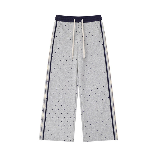Damen Weite Relax‑Loungehose im Palazzo‑Schnitt mit Komfortbund, Kordelzug und seitlichen Kontraststreifen Nord Taschen