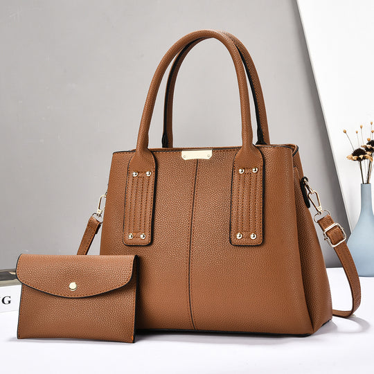 Damen elegante Handtasche mit verstellbarem Schulterriemen und abnehmbarer Clutch Nord Taschen