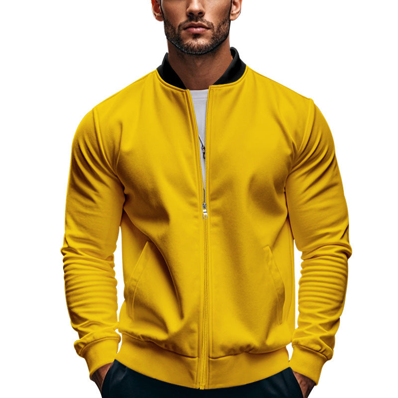 Herren stilvolle Sportjacke mit hochschließendem Kragen und praktischen Taschen