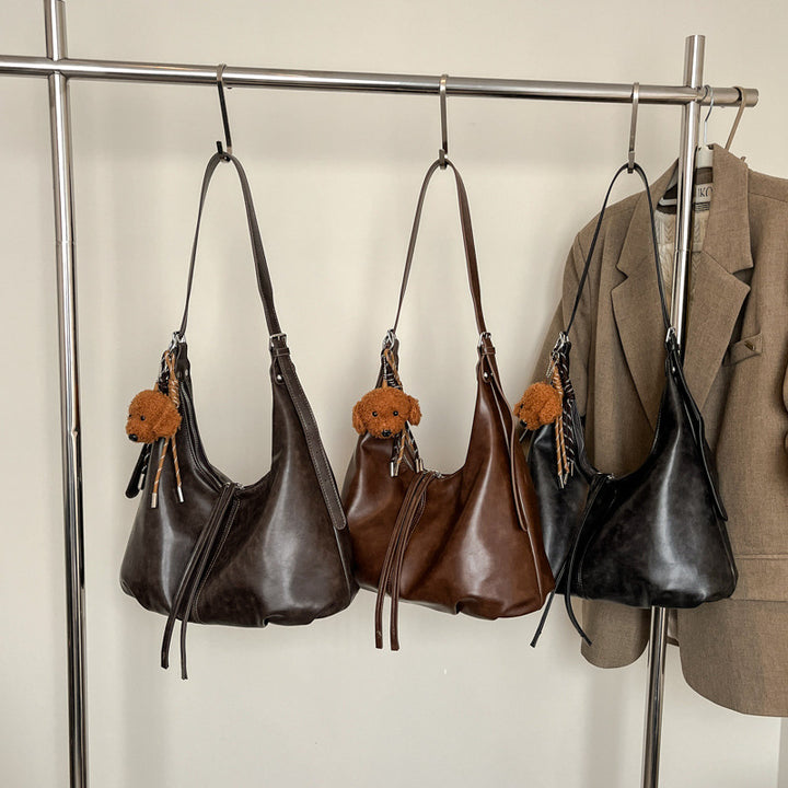 Damen Hobo-Tasche mit elegantem Kordelzug und geschmeidigem Kunstleder Nord Taschen
