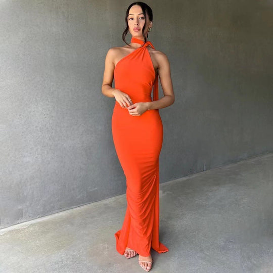Damen Elegantes Wickelkleid mit asymmetrischem Saum und figurbetontem Schnitt