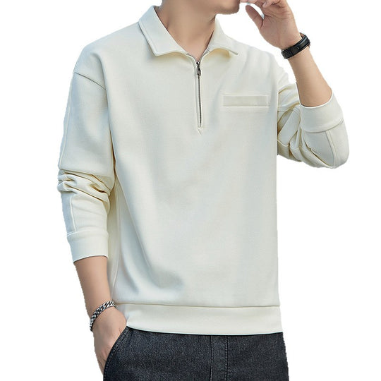 Herren Halbzip-Sweatshirt mit Polokragen und Brustleistentasche Nord Taschen