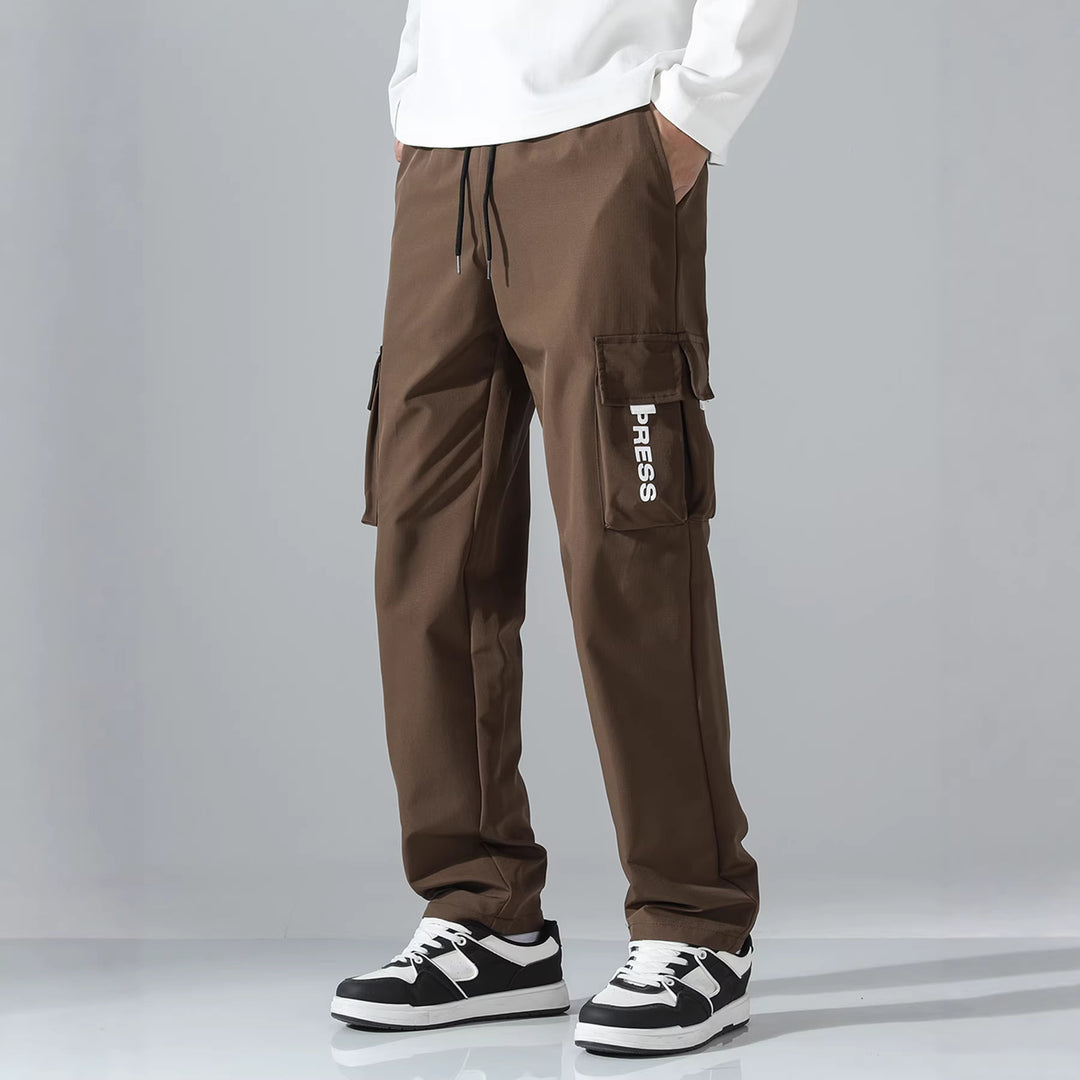 Herren Cargo-Jogginghose mit elastischem Bund, seitlichen Klapp- & Reißverschlusstaschen Nord Taschen