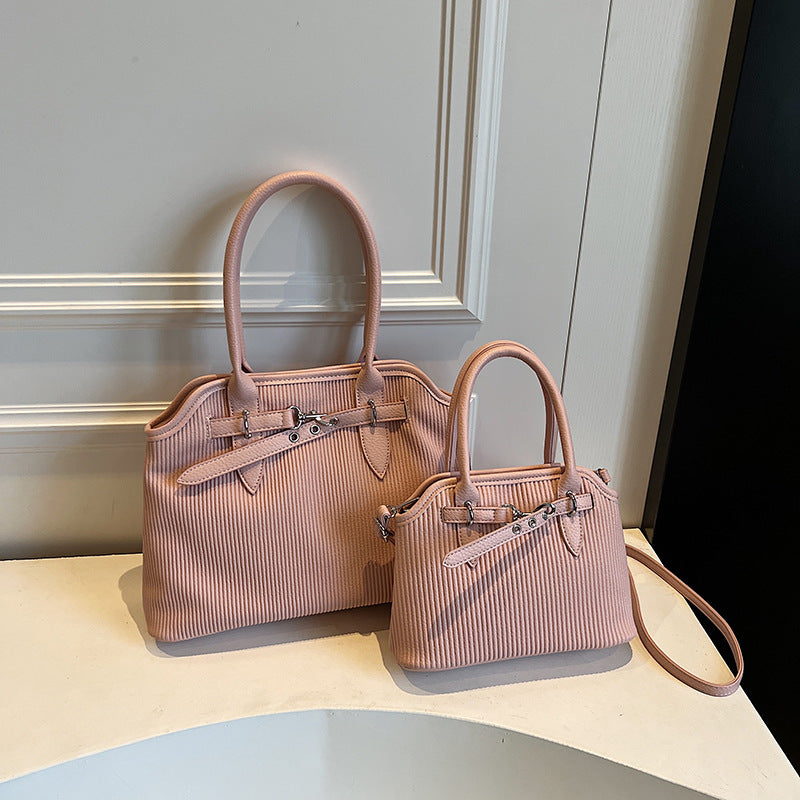 Damen praktische Handtaschen im modernen Ripp-Design Nord Taschen