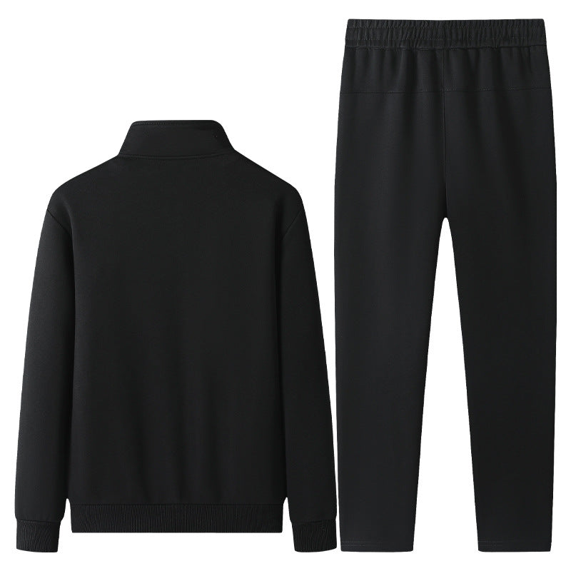 Herren Jogginganzug-Set aus Baumwollmix mit Stehkragen Reißverschlussjacke und Kordelbundhose Nord Taschen