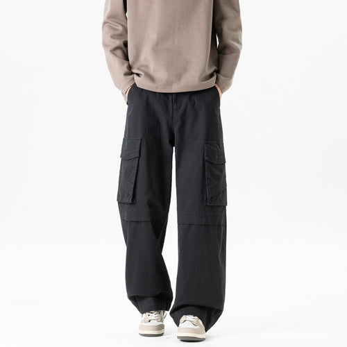 Damen weite Cargo-Hose mit hoher Taille und Multifunktions-Taschen Nord Taschen