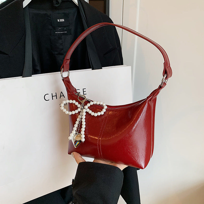 Damen Umhängetasche mit modischem Perlenschmuck Nord Taschen