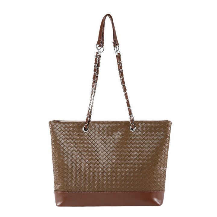 Damen Handtasche aus geflochtenem Kunstleder Nord Taschen