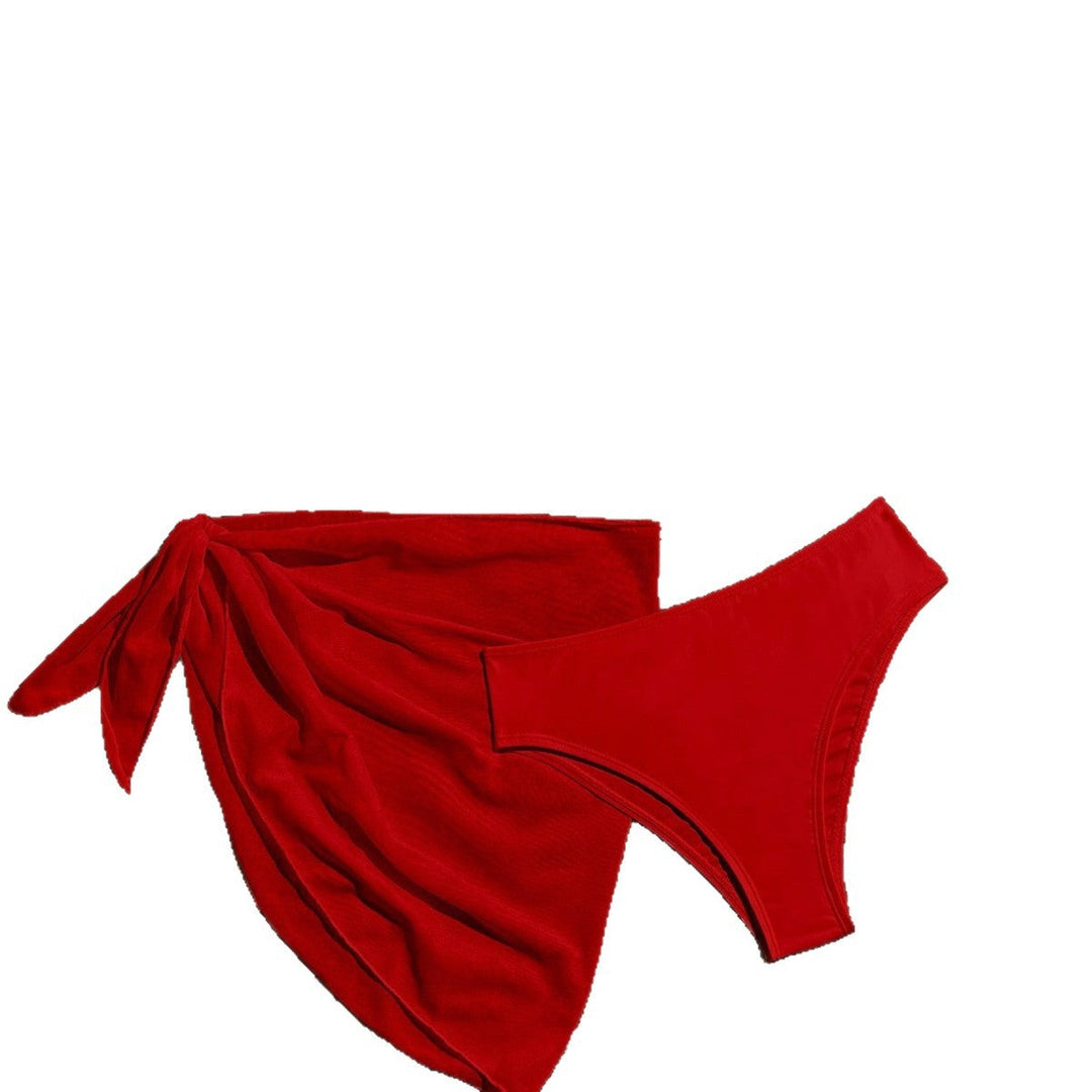 Damen Triangel-Bikini mit Wickeltuch und verstellbaren Trägern