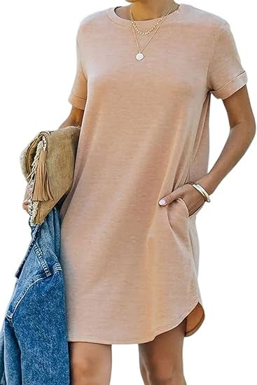 Damen Casual Kleid mit praktischen Taschen