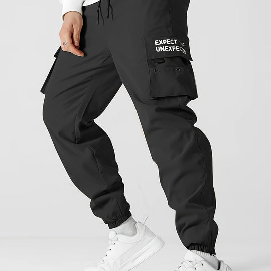 Herren Tapered Cargo-Jogginghose mit elastischem Bund, Multifachtaschen & Bündchen Nord Taschen