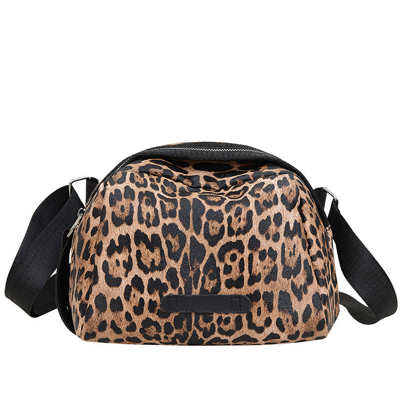 Damen Umhängetasche mit buntem Leopardenmuster Nord Taschen