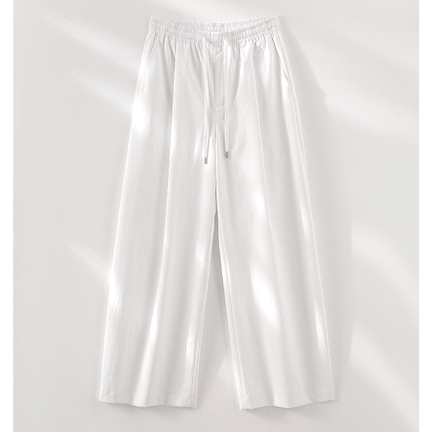 Damen Palazzo-Hose mit hohem Elastikbund, Tunnelzug und fließender Weite Nord Taschen