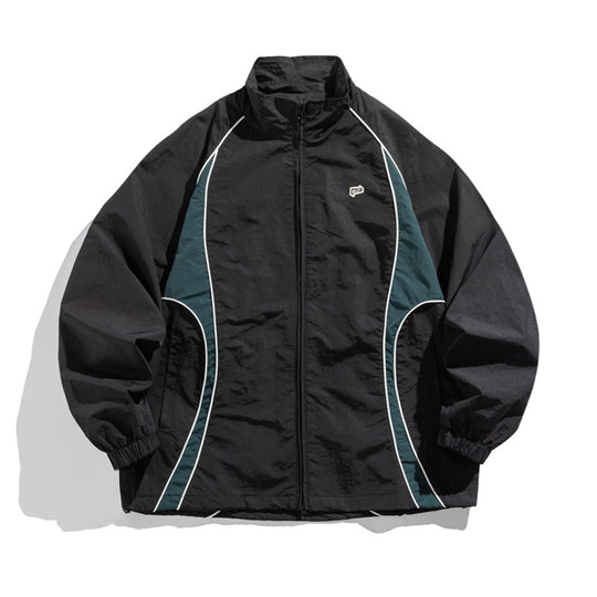 Unisex Leichte Boxy-Trackjacke mit Kontrastpaspeln Nord Taschen