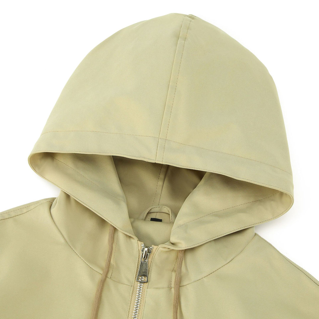 Damen Kapuzen-Bomberjacke mit gerafftem Saum und Eingrifftaschen Nord Taschen