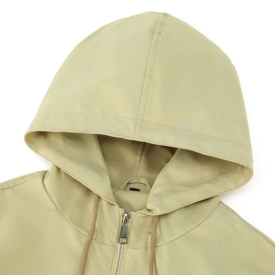 Damen Kapuzen-Bomberjacke mit gerafftem Saum und Eingrifftaschen Nord Taschen