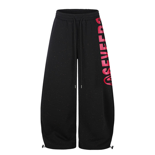 Damen Weite Culotte-Sweathose aus French-Terry mit hohem Komfortbund, Kordelzug und verstellbarem Saum Nord Taschen