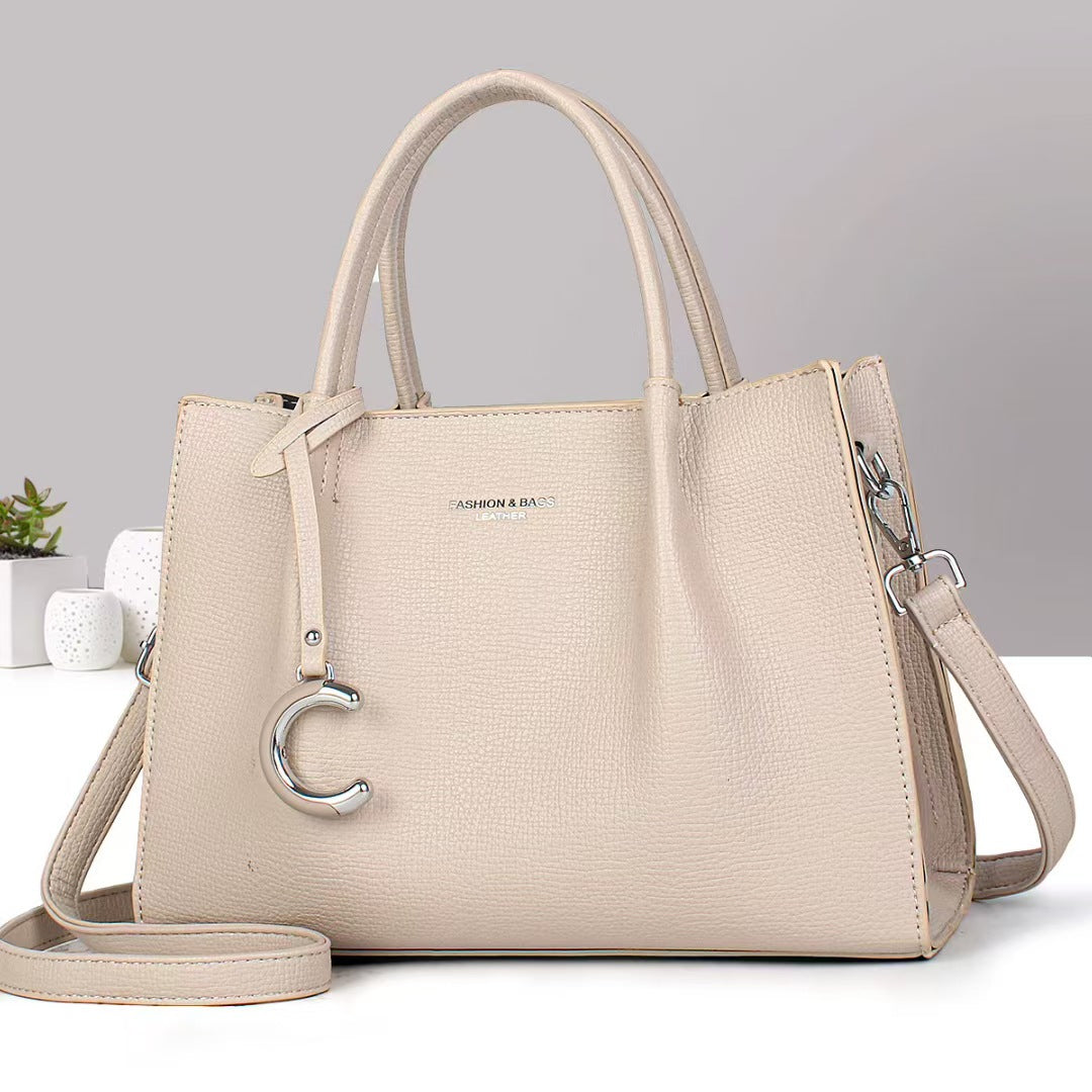 Damen Handtasche aus strukturiertem Kunstleder mit abnehmbarer Schulterriemen Nord Taschen