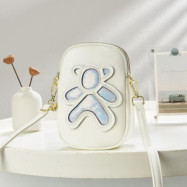 Damen modische Crossbody-Tasche mit charmantem Bärdesign Nord Taschen