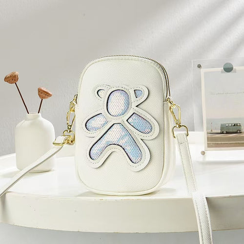 Damen modische Crossbody-Tasche mit charmantem Bärdesign Nord Taschen