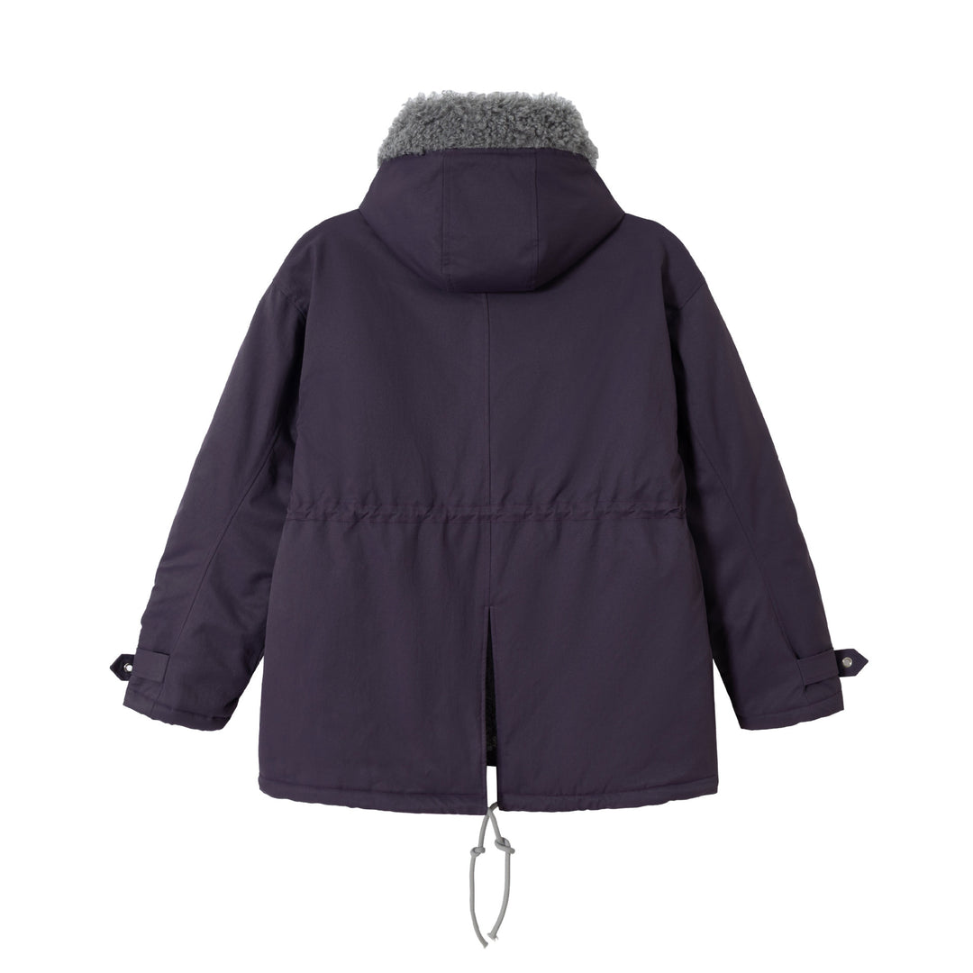 Damen Kurzparka mit Teddyfutter, Tunnelzug und Schnallenärmeln Nord Taschen