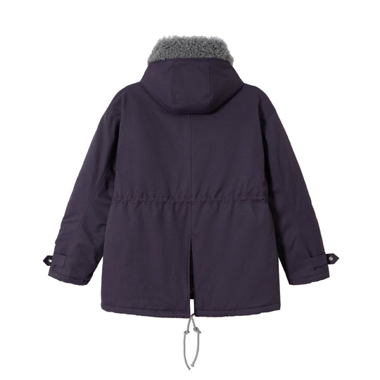 Damen Kurzparka mit Teddyfutter, Tunnelzug und Schnallenärmeln Nord Taschen