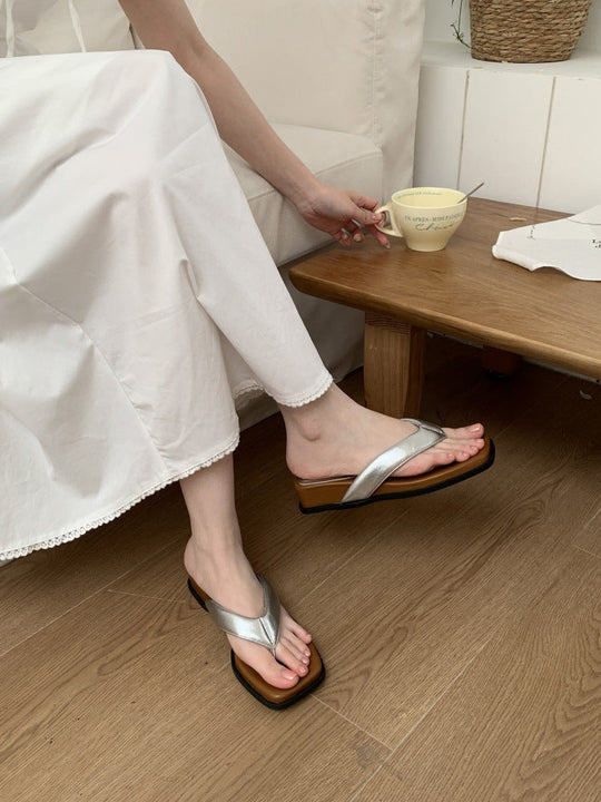Damen elegante Flip-Flop Pantoletten mit modischem Design und rutschfester Sohle