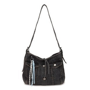 Damen lässige Denim Umhängetasche mit abnehmbarem Anhänger Nord Taschen