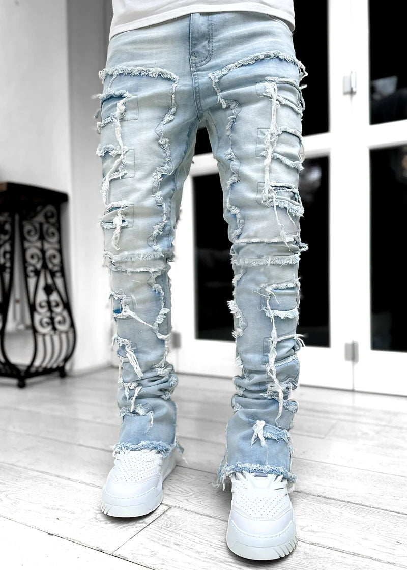 Herren lässige Ripped Jeans im modischen Schnitt