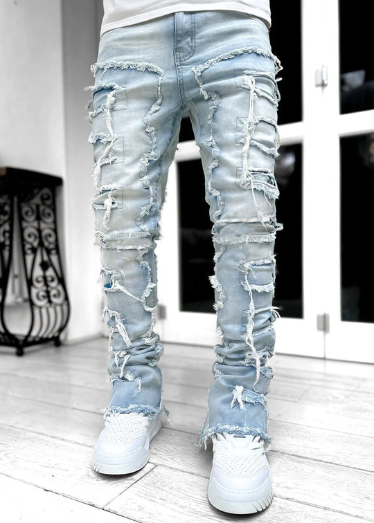 Herren lässige Ripped Jeans im modischen Schnitt
