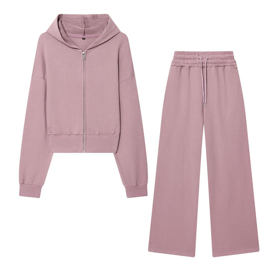 Damen 10+ Cropped Kapuzenjacke mit durchgehendem Reißverschluss und überschnittener Schulter Nord Taschen