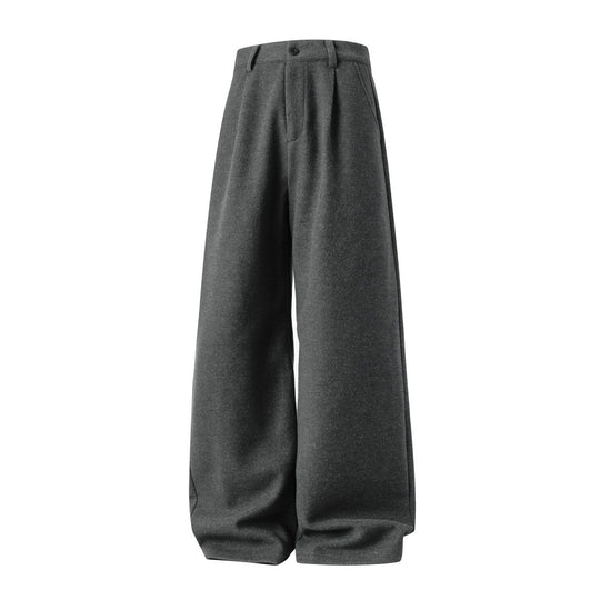 Damen Hochgeschnittene Ballonhose aus Wollmix mit Bundfalten und weiter Silhouette Nord Taschen