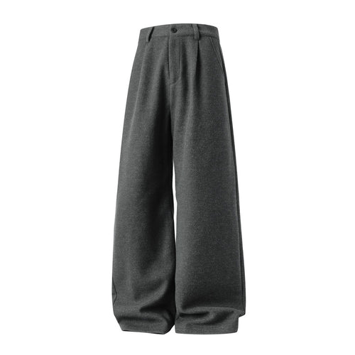 Damen Hochgeschnittene Ballonhose aus Wollmix mit Bundfalten und weiter Silhouette Nord Taschen