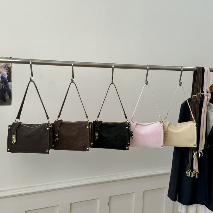 Damen Umhängetasche aus hochwertigem Kunstleder mit innovativem Faltendesign Nord Taschen