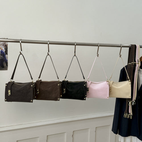 Damen Umhängetasche aus hochwertigem Kunstleder mit innovativem Faltendesign Nord Taschen