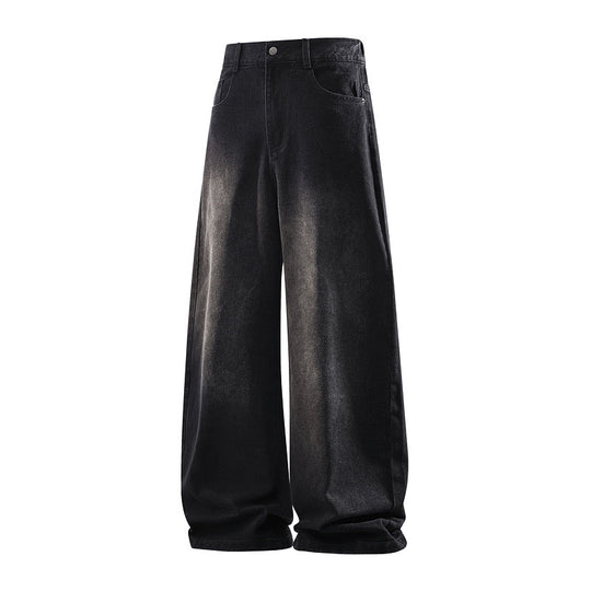Damen Weite Jeanshose mit hohem Bund, elastischem Taillenbund und Baggy‑Silhouette Nord Taschen