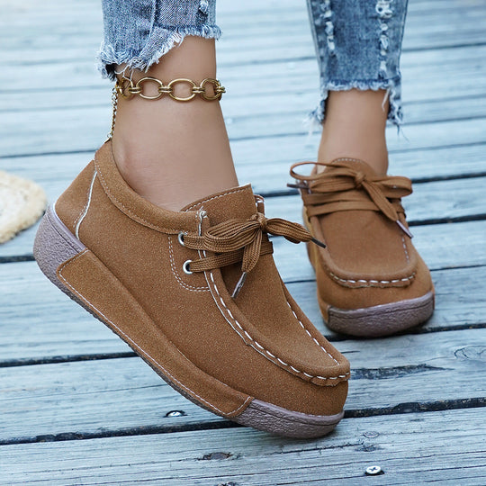 Damen komfortable Sneaker mit weichem Obermaterial und rutschfester Sohle
