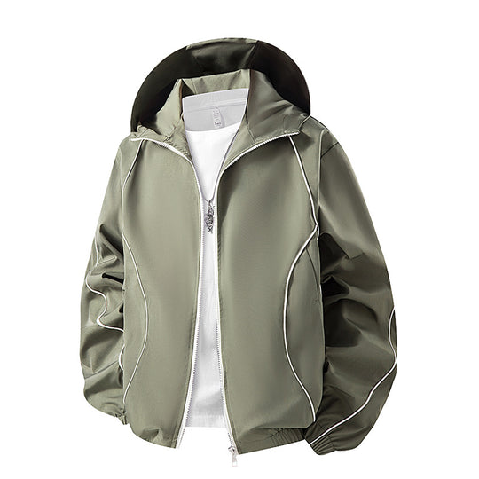 Herren Leichte Kapuzen‑Windjacke Nord Taschen