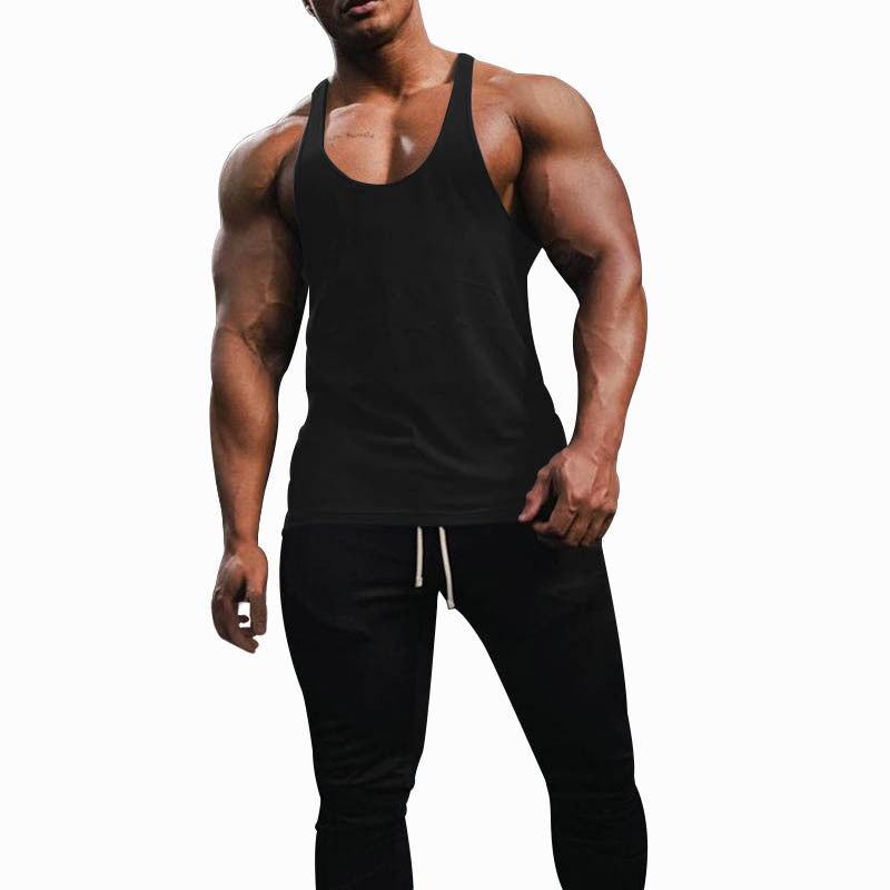 Herren Sporttanktop mit racerback Design und atmungsaktiver Baumwolle