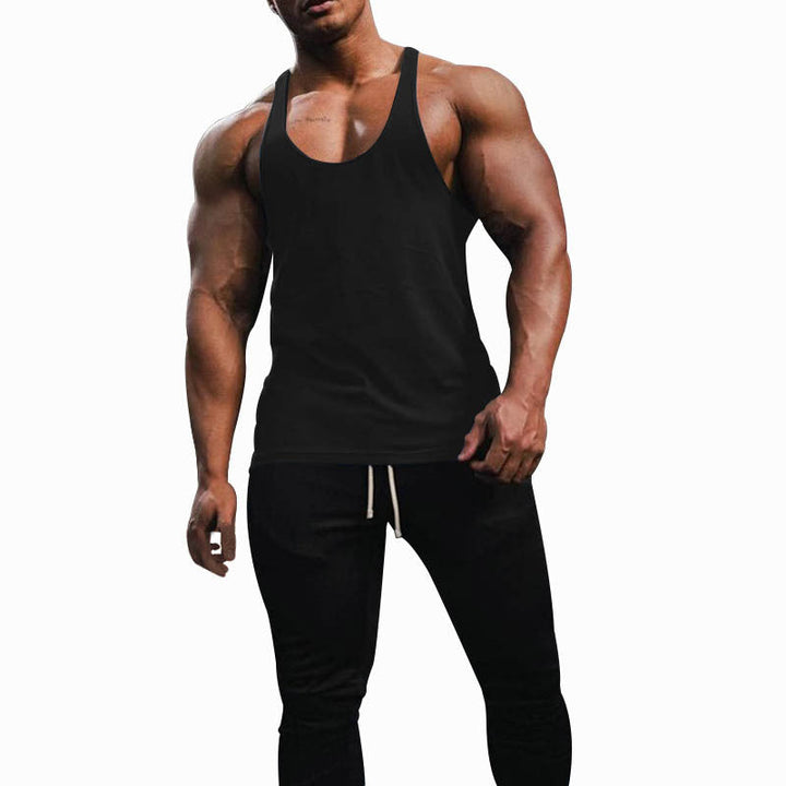 Herren Sporttanktop mit racerback Design und atmungsaktiver Baumwolle