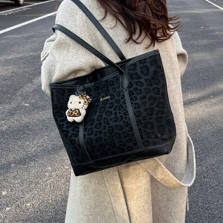 Damen modische Tote-Tasche mit Leopardenmuster und praktischem Innenfach Nord Taschen