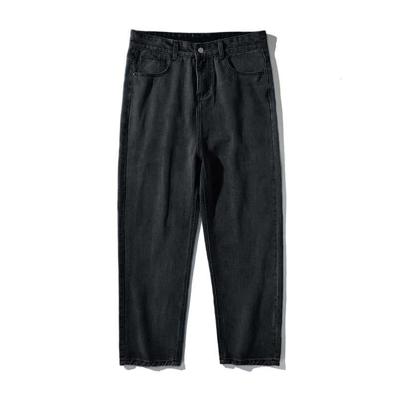 Damen Hochgeschnittene Cropped-Denimhose mit tapered Bein und rohem Saum Nord Taschen