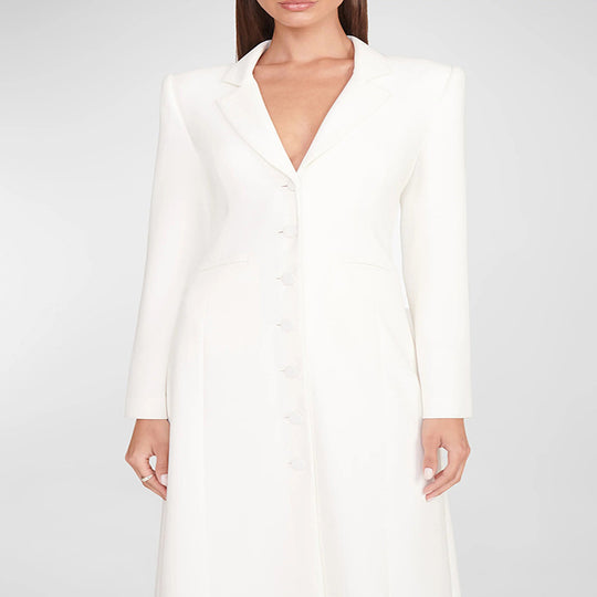 Damen Abendliches Maxikleid‑Blazer mit schlanker Silhouette, Korsettnaht und elegantem Frontschlitz Nord Taschen