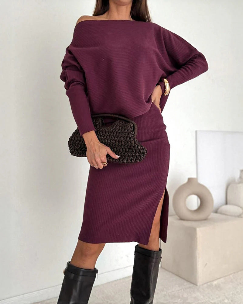 Damen Stilvolles Strickset Nord Taschen