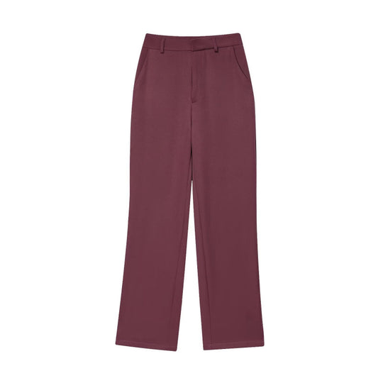 Damen Weite High‑Waist Stoffhose mit Bügelfalte und geradem Bein Nord Taschen