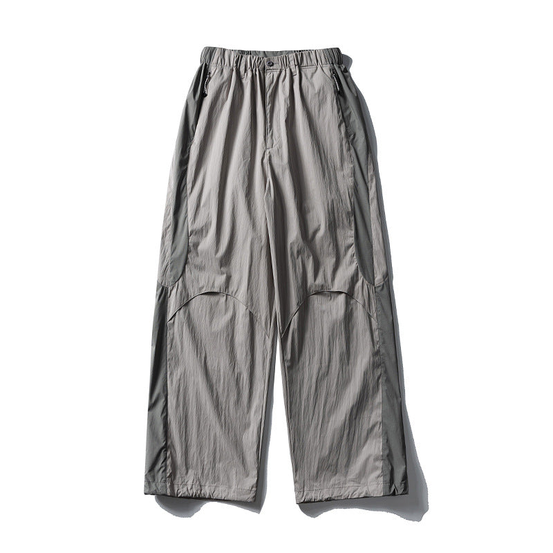Herren Weite technische Nylon-Cargohose mit elastischem Bund und Paneel-Details Nord Taschen