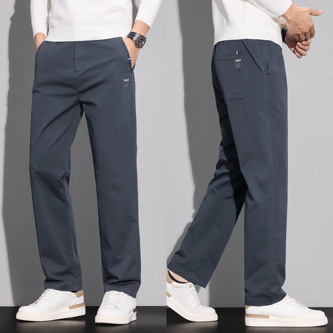 Herren Baumwoll-Chino mit geradem Schnitt und aufgesetzten Gesäßtaschen Nord Taschen