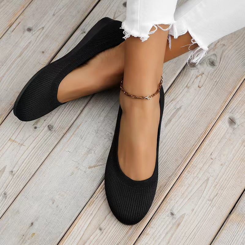 Damen bequeme Ballerinas aus elastischem GewNord Taschene mit formschöner Sohle