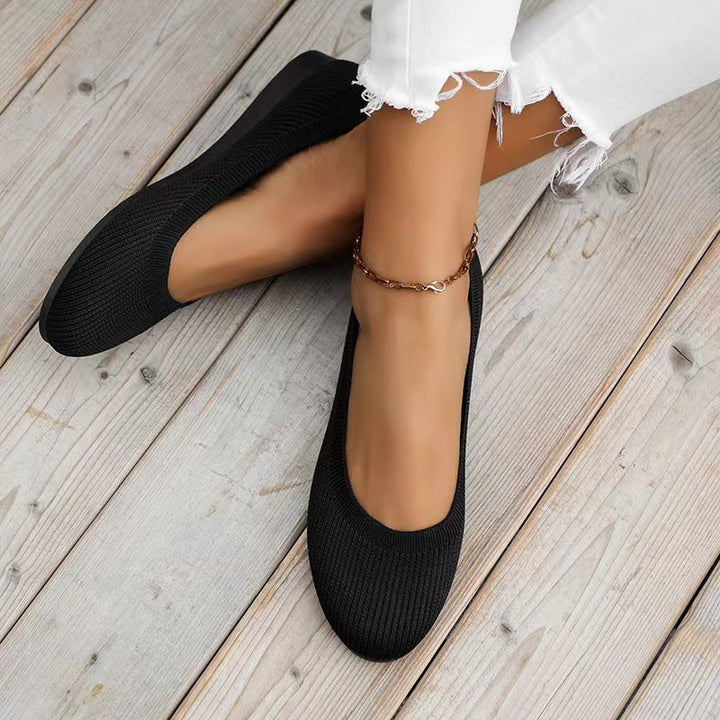 Damen bequeme Ballerinas aus elastischem GewNord Taschene mit formschöner Sohle