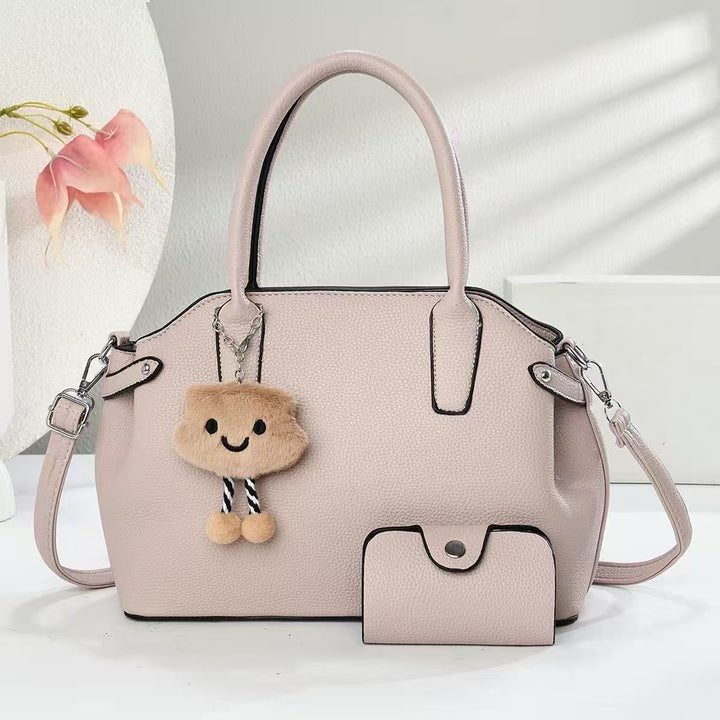 Damen modische Handtasche mit abnehmbarem Zubehör und kreativem Anhänger Nord Taschen